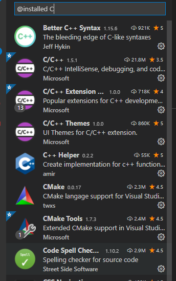 suggestion extension for C++