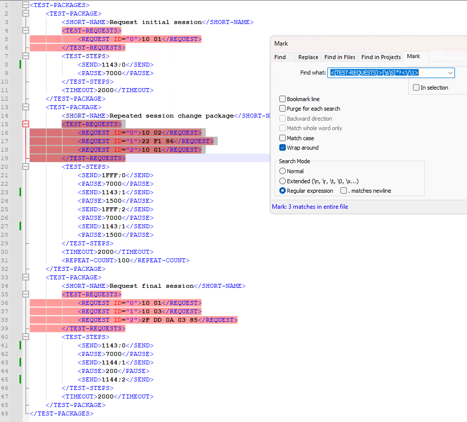 Backreference example